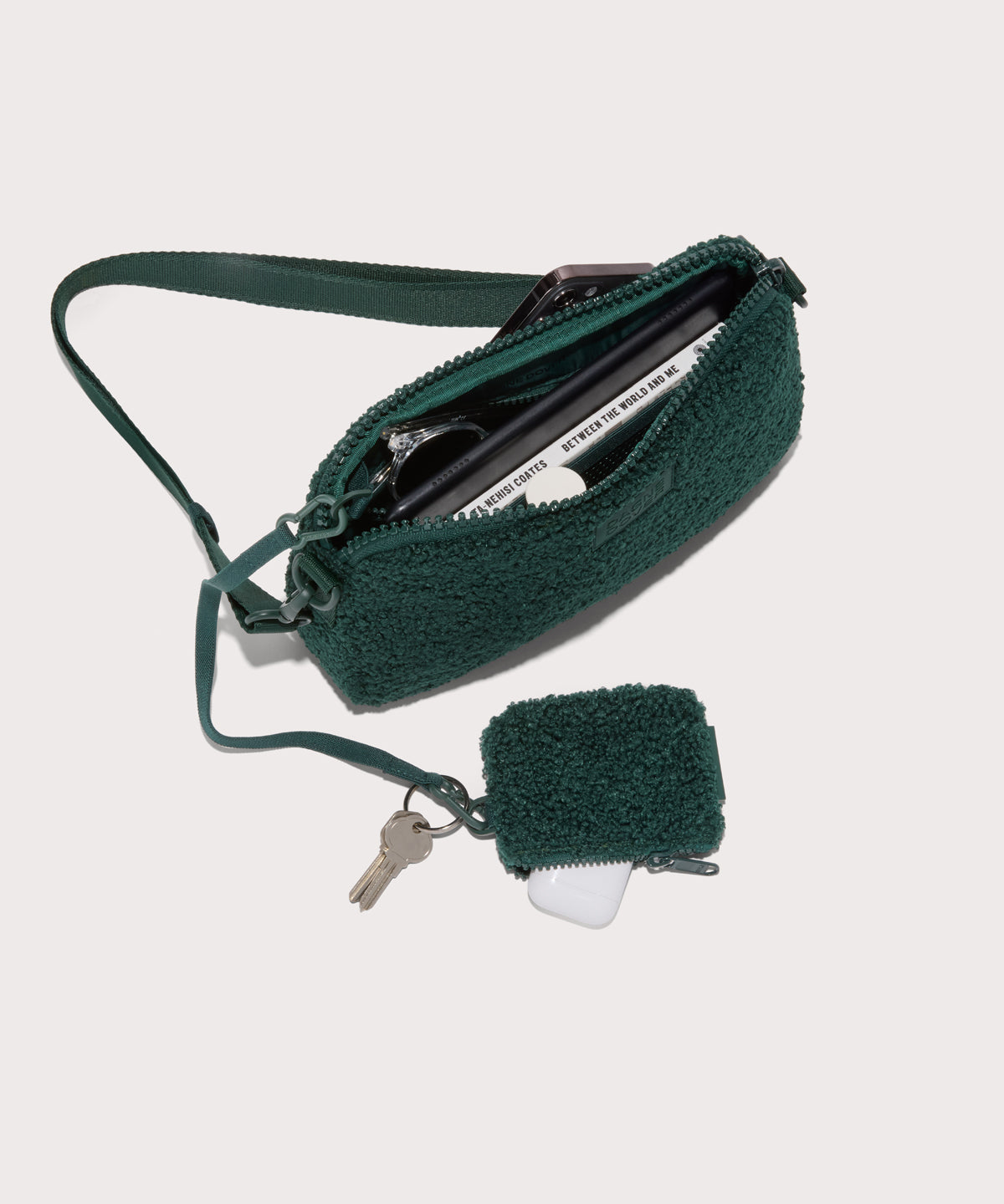 Nora Shoulder Bag in Cypress Shearling - Image 2