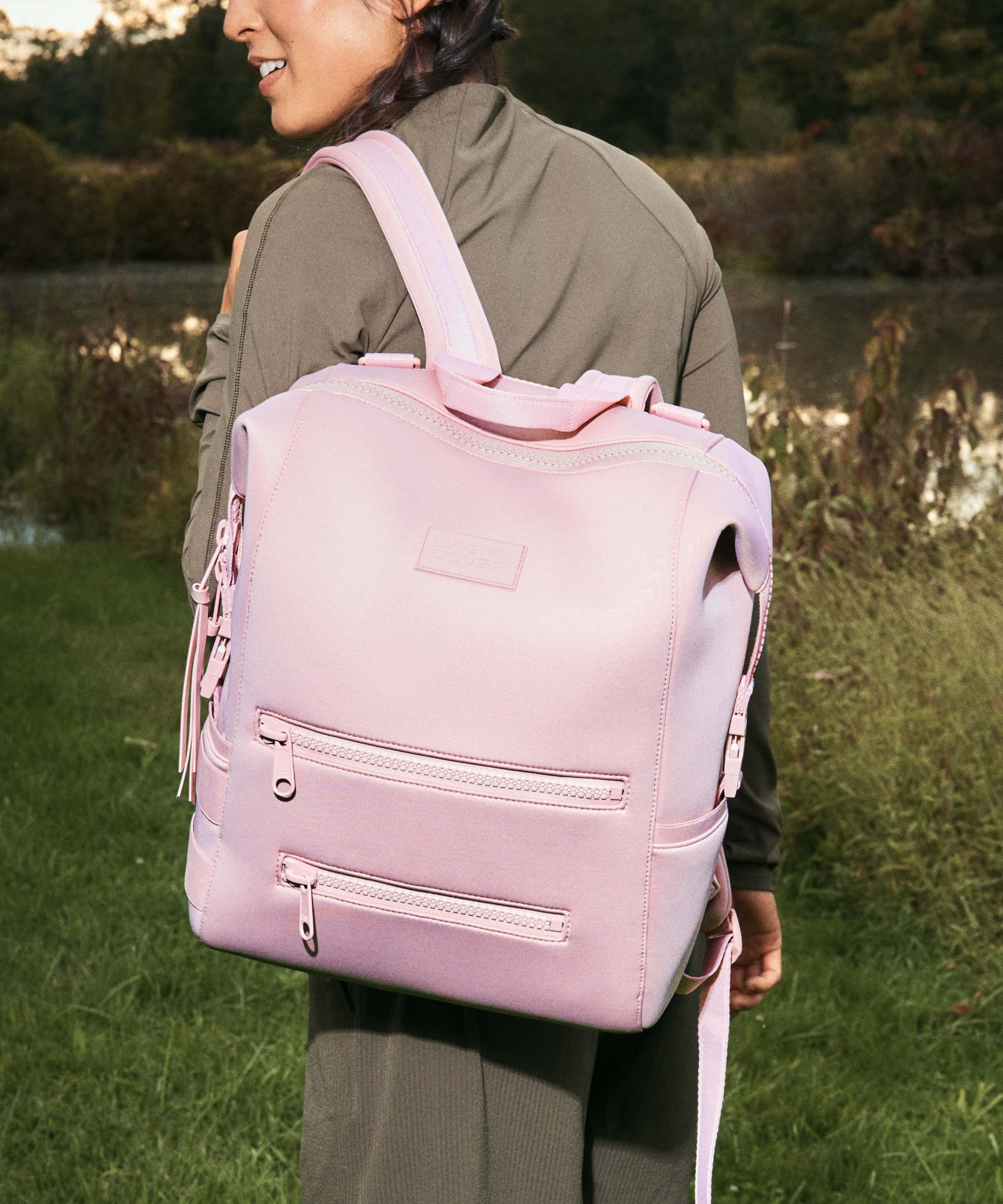 Indi Diaper Backpack in Wild Rose. Large - Image 7