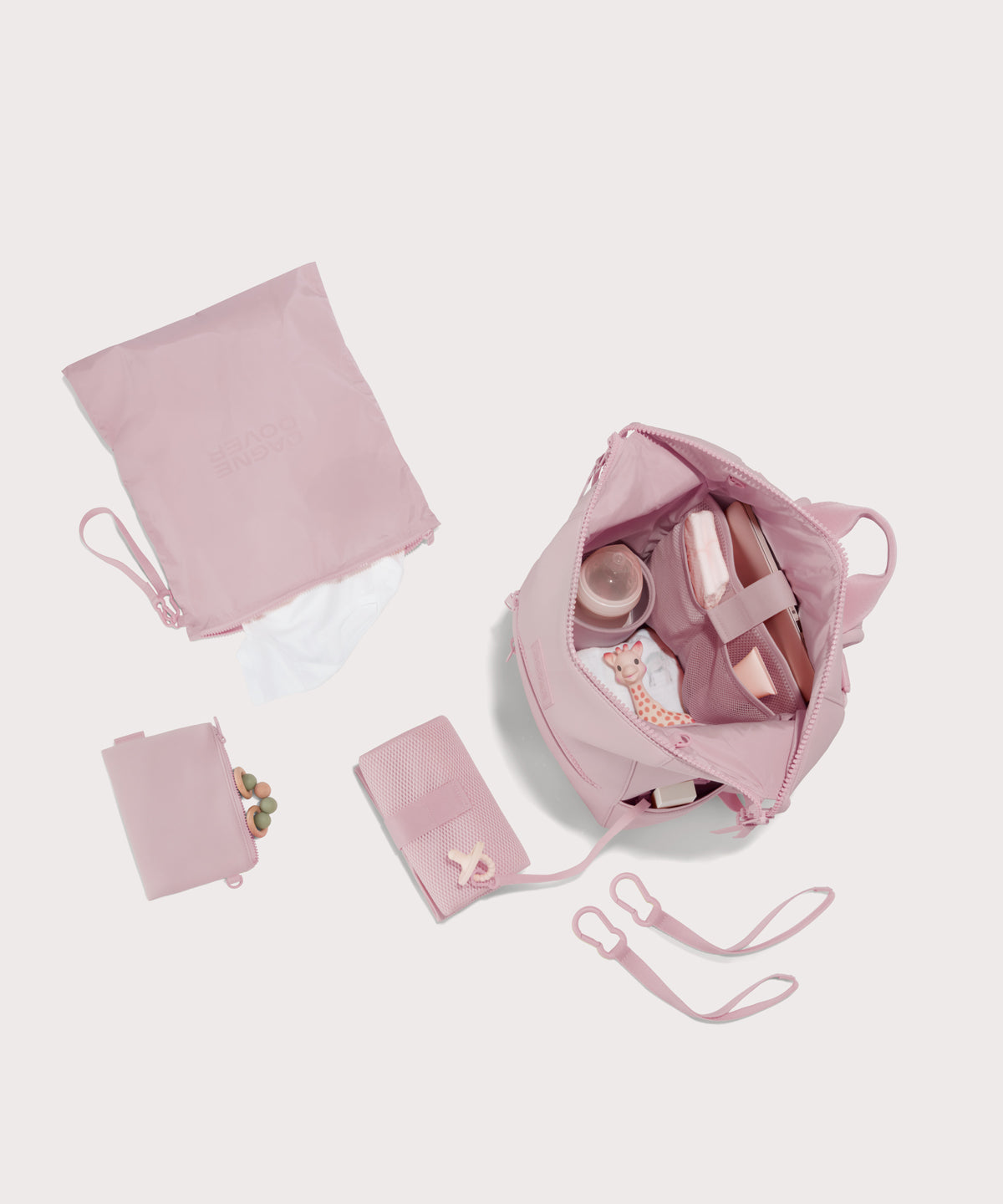 Indi Diaper Backpack in Wild Rose. Large - Image 2