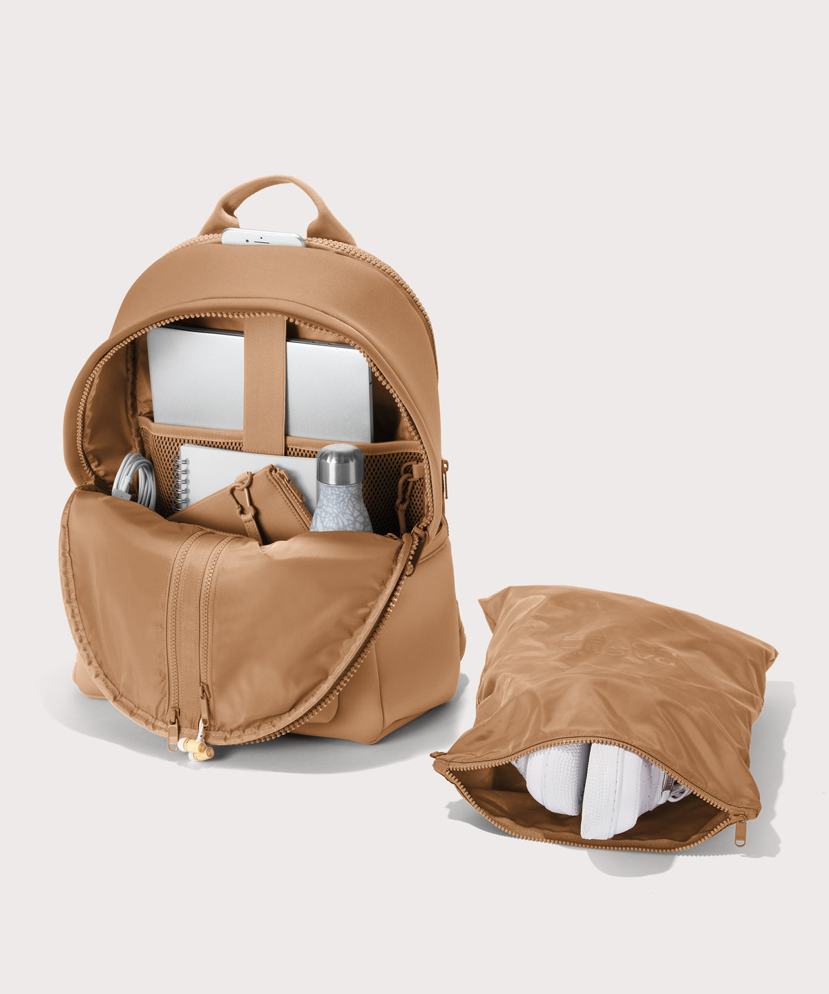 Dakota Backpack in Camel. Large - Image 2