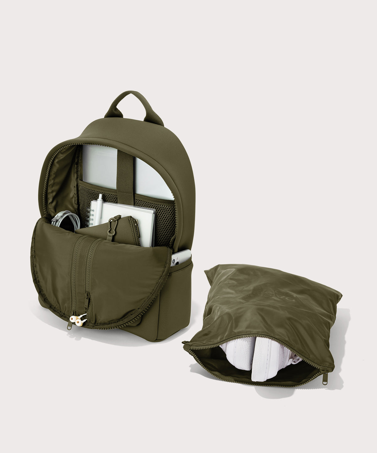 Dakota Backpack in Dark Moss. Medium - Image 2