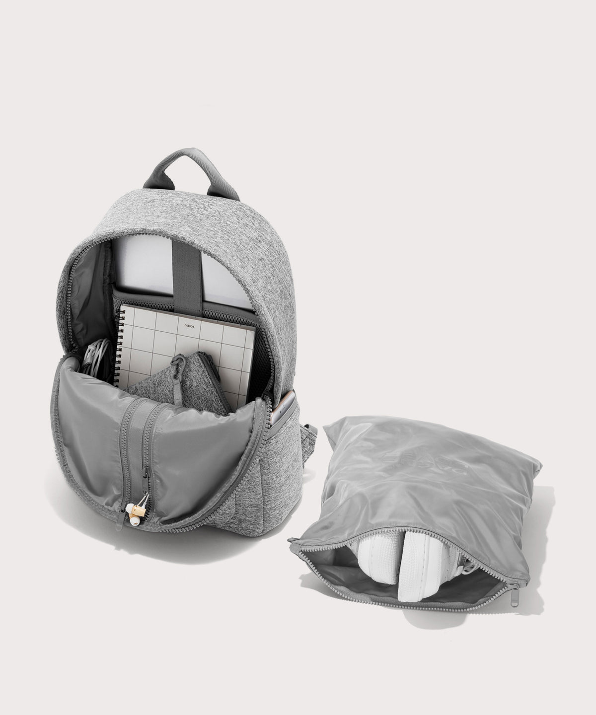 Dakota Backpack in Heather Grey. Medium - Image 2