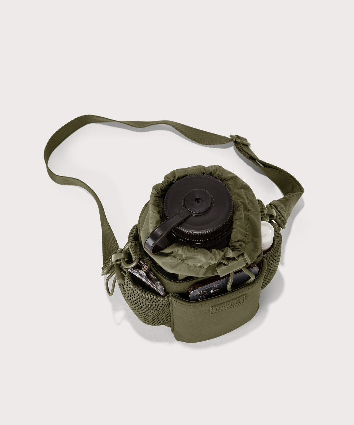Sloan Water Bottle Sling in Dark Moss - Image 2