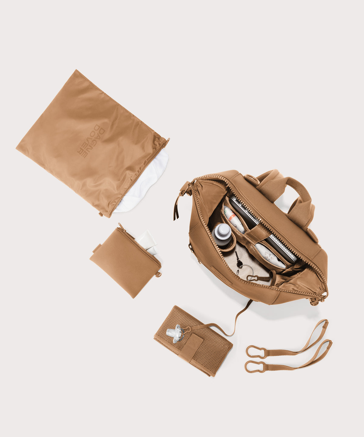 Indi Diaper Backpack in Camel. Medium - Image 2