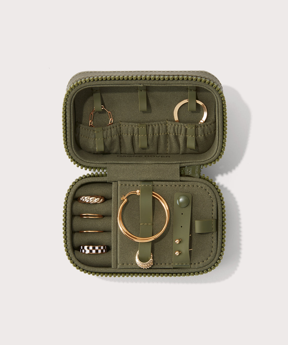 Frankie Jewelry Case in Dark Moss. Small - Image 2