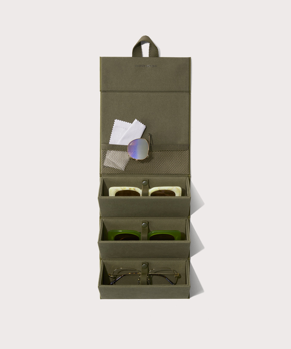 Remi Glasses Case in Dark Moss - Image 2