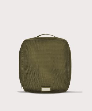 Roma Packing Cube in Dark Moss Air Mesh. Extra Large