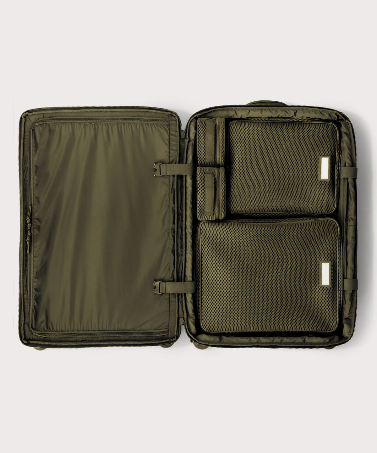 Sydney Checked Luggage in Dark Moss. Larger - 28.5 inch - Image 2