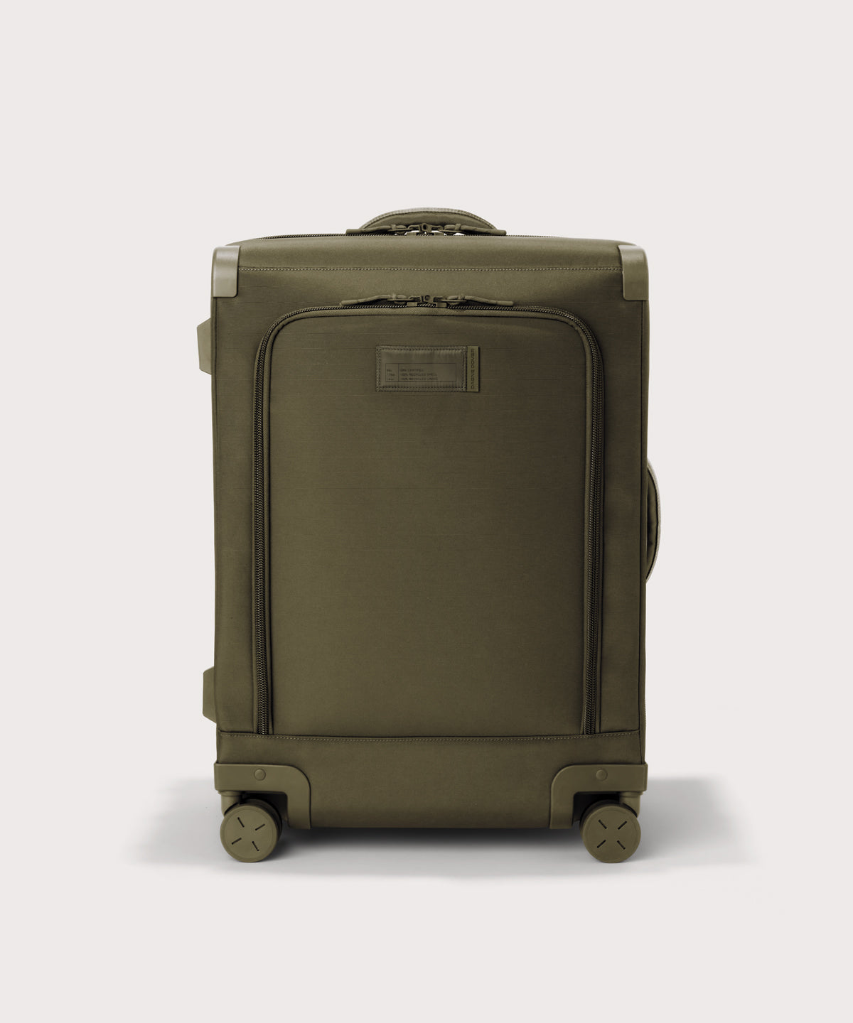 Sydney Checked Luggage in Dark Moss. Smaller - 25 inch